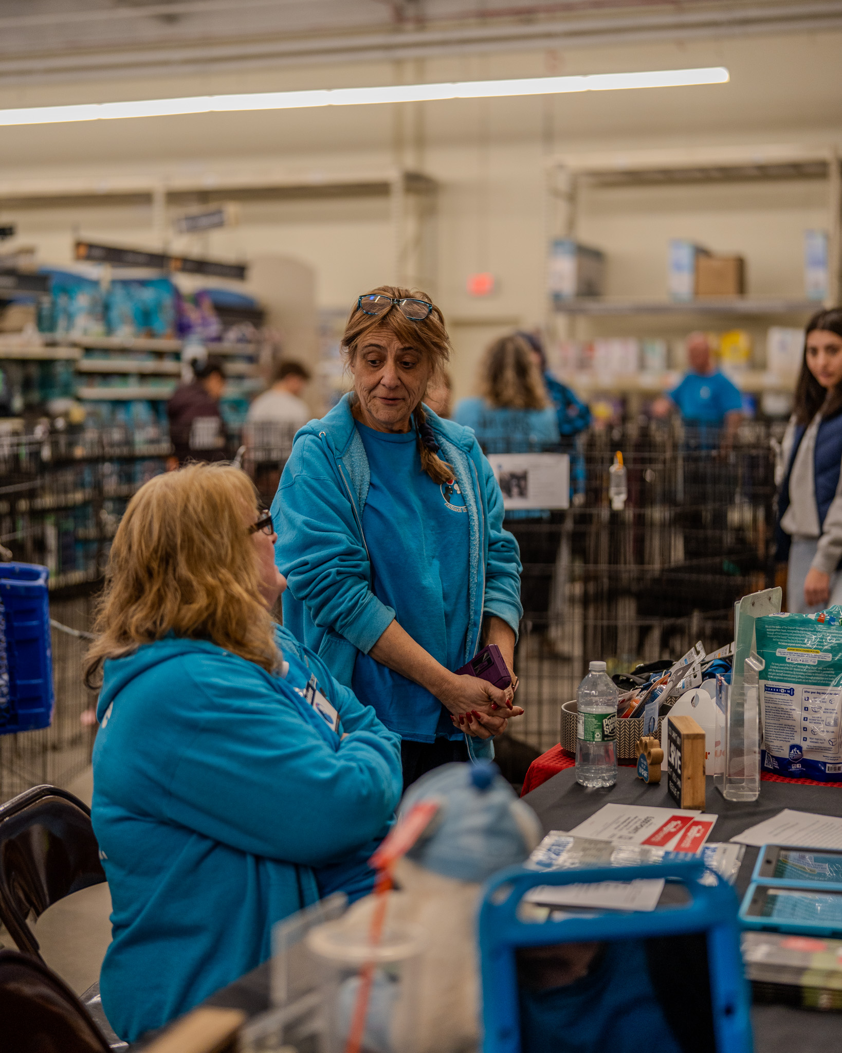 Volunteers staffing an HLAR adoption event